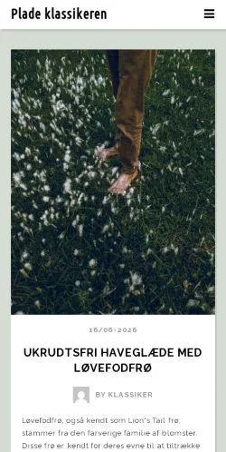 스폰서 기사용 덴마크 매체 Plade Klassikeren 사이트 미리보기