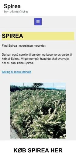 Aperçu du site Spirea, média de Danemark pour articles sponsorisés