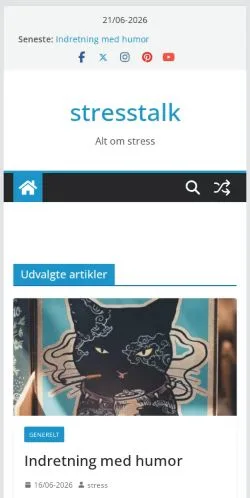 스폰서 기사용 덴마크 매체 Stresstalk 사이트 미리보기