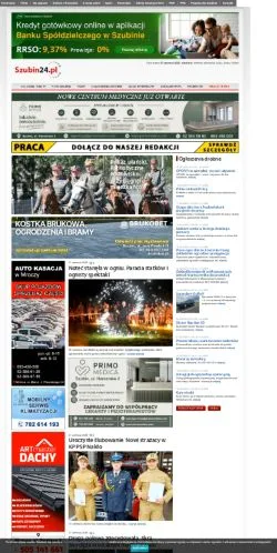 Anteprima del sito Szubin24, media di Polonia per articoli sponsorizzati