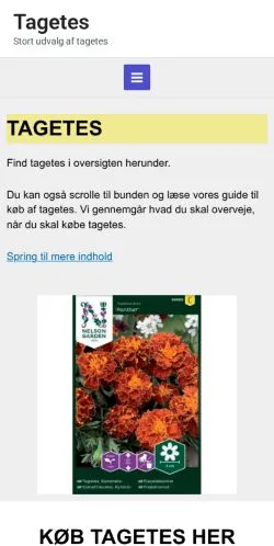 スポンサード記事向けのデンマークメディア、Tagetesのサイトプレビュー