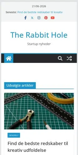 Voorbeeld van de site The Rabbit Hole, medium uit Denemarken voor gesponsorde artikelen