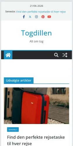 Anteprima del sito Togdillen, media di Danimarca per articoli sponsorizzati