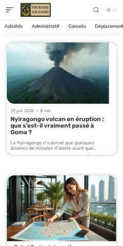 스폰서 기사용 프랑스 매체 Tourisme Solidaire 사이트 미리보기