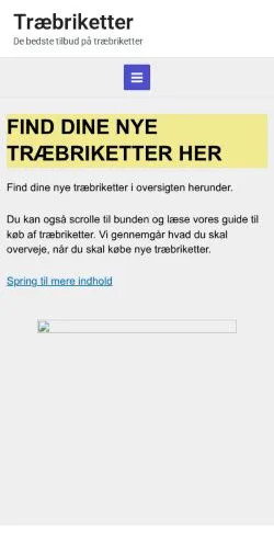 스폰서 기사용 덴마크 매체 Træbriketter 사이트 미리보기