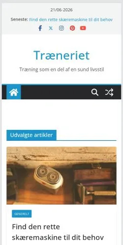 Anteprima del sito Træneriet, media di Danimarca per articoli sponsorizzati
