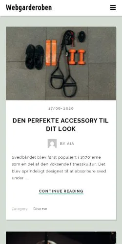 Anteprima del sito Webgarderoben, media di Danimarca per articoli sponsorizzati