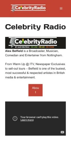 스폰서 기사용 미국 매체 CelebrityRadio 사이트 미리보기