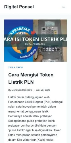 Vorschau der Website Digital Ponsel, Medium aus Indonesien für gesponserte Artikel
