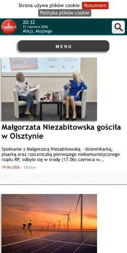 Anteprima del sito Olsztyn24, media di Polonia per articoli sponsorizzati