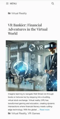 Pré-visualização do site VRGal, meio de Estados Unidos para artigos patrocinados