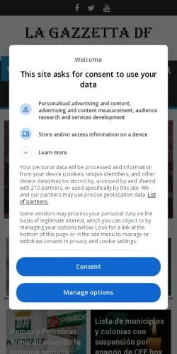 Anteprima del sito La GazzettaDF, media di Spagna per articoli sponsorizzati
