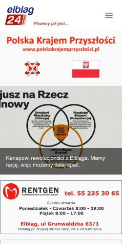 Podgląd witryny Elblag24, medium z kraju Polska do artykułów sponsorowanych