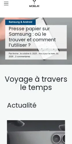 Anteprima del sito Newsbook Mobilax, media di Francia per articoli sponsorizzati