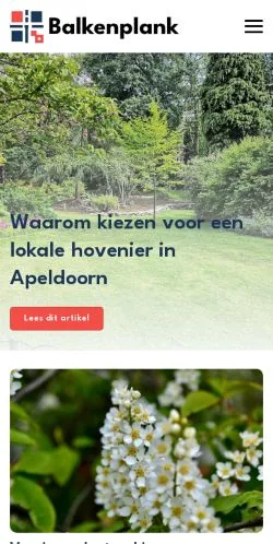 スポンサード記事向けのオランダメディア、Balkenplankのサイトプレビュー