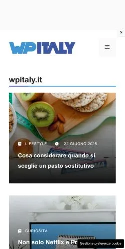 스폰서 기사용 이탈리아 매체 WPItaly Blog 사이트 미리보기