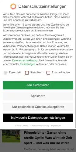 Anteprima del sito Garten und Terrasse, media di Germania per articoli sponsorizzati