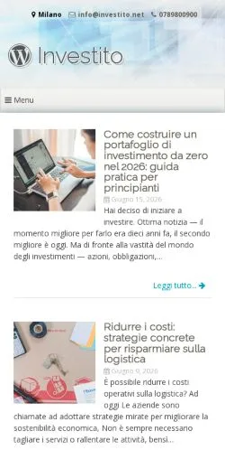 스폰서 기사용 이탈리아 매체 investito 사이트 미리보기