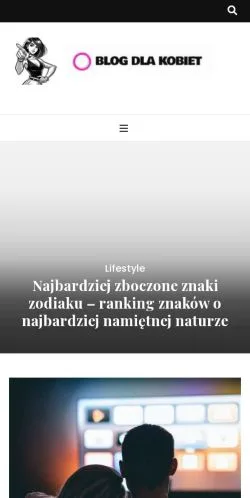 Anteprima del sito Blog dla kobiet, media di Polonia per articoli sponsorizzati