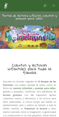 Anteprima del sito Bosque de Fantasías, media di Spagna per articoli sponsorizzati