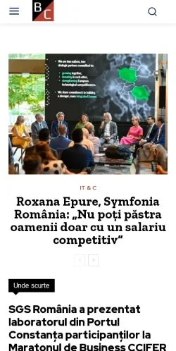 スポンサード記事向けのルーマニアメディア、Business Coverのサイトプレビュー