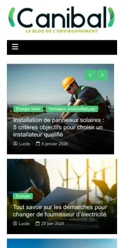 Preview of the Canibal Environnement website, a media outlet in France for sponsored articles