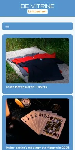 스폰서 기사용 벨기에 매체 De-vitrine.be 사이트 미리보기