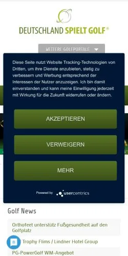 스폰서 기사용 독일 매체 Deutschland Spielt Golf 사이트 미리보기
