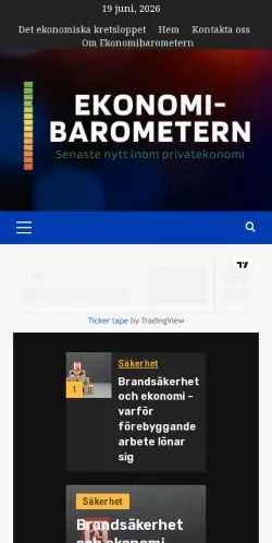 Anteprima del sito Ekonomibarometern, media di Svezia per articoli sponsorizzati