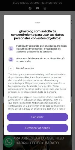 スポンサード記事向けのスペインメディア、GIMSBLOG By GIMETRICのサイトプレビュー