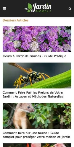 Anteprima del sito Jardinaddict, media di Francia per articoli sponsorizzati