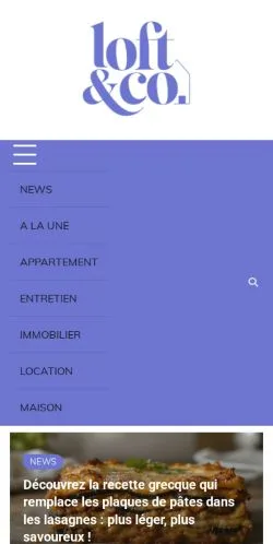 Anteprima del sito Loft & co., media di Francia per articoli sponsorizzati
