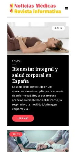 Anteprima del sito Noticias Médicas, media di Spagna per articoli sponsorizzati