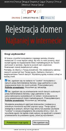 Forhåndsvisning av nettstedet Darmowy Hosting, medium fra Polen for sponsede artikler