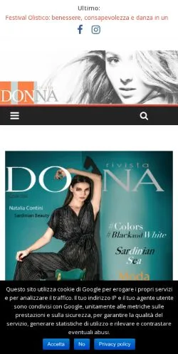 Anteprima del sito Rivista Donna, media di Italia per articoli sponsorizzati