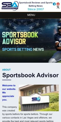 Anteprima del sito Sportsbook Advisor, media di Stati Uniti per articoli sponsorizzati