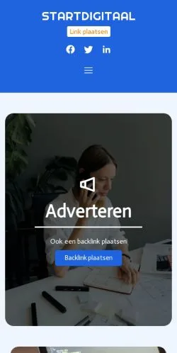 Anteprima del sito Startdigitaal.nl, media di Paesi Bassi per articoli sponsorizzati