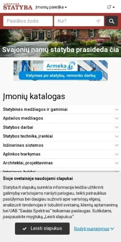 Forhåndsvisning af Lietuvos Statyba, medie fra Litauen til sponsorerede artikler