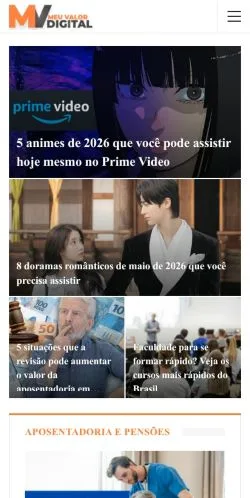 Anteprima del sito Meu Valor Digital, media di Brasile per articoli sponsorizzati