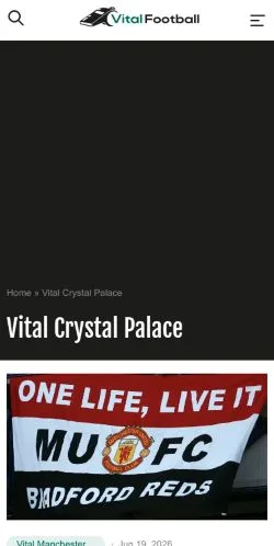 Anteprima del sito Vital Football Palace, media di Regno Unito per articoli sponsorizzati