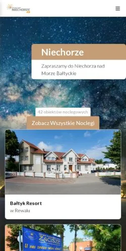 스폰서 기사용 폴란드 매체 Niechorze 사이트 미리보기