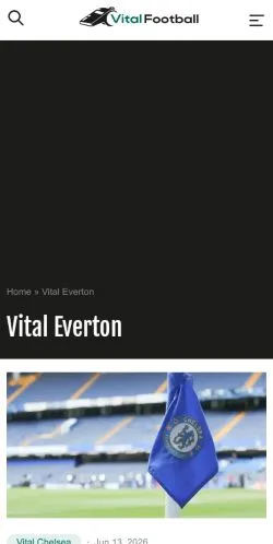 Voorbeeld van de site Vital Football Everton, medium uit Verenigd Koninkrijk voor gesponsorde artikelen