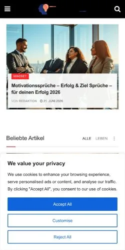 Anteprima del sito Gedankenportal, media di Germania per articoli sponsorizzati