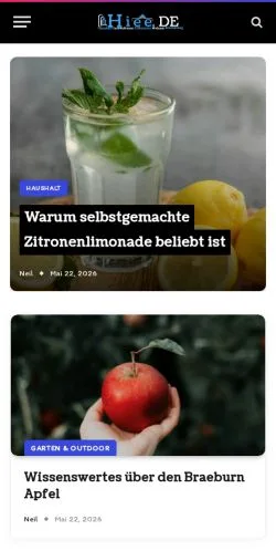 Aperçu du site Hiee, média de Allemagne pour articles sponsorisés