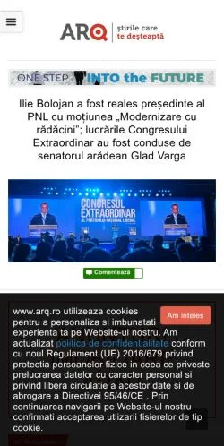 Preview of the Arq Stiri Arad website, a media outlet in Romania for sponsored articles