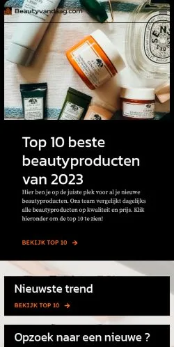 Anteprima del sito Beauty Vandaag, media di Paesi Bassi per articoli sponsorizzati
