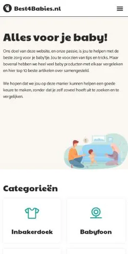Anteprima del sito Best4Babies, media di Paesi Bassi per articoli sponsorizzati