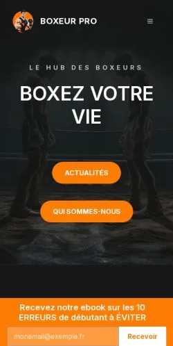 Anteprima del sito Boxeur PRO, media di Francia per articoli sponsorizzati