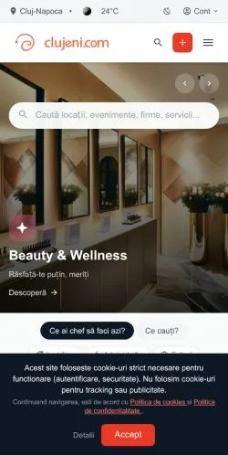 Forhåndsvisning av nettstedet Clujeni, medium fra Romania for sponsede artikler