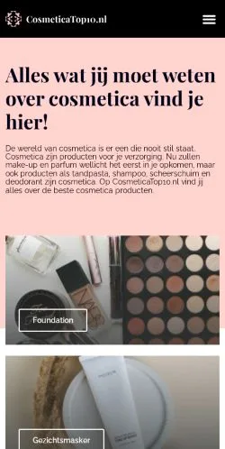 스폰서 기사용 네덜란드 매체 Cosmetica Top 10 사이트 미리보기